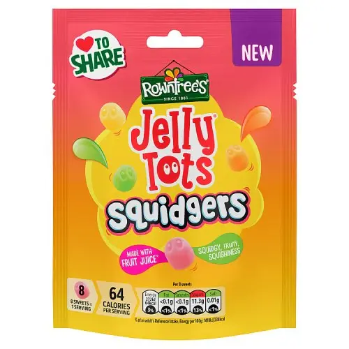 Rowntree's Jelly Tots Fruit-Flavored Chewy Candies, 120 g