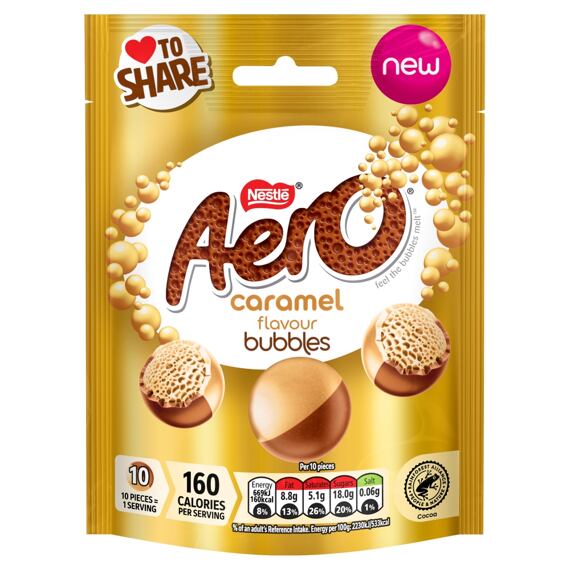 Aero kuličky z mléčné čokolády s karamelovou příchutí 92 g