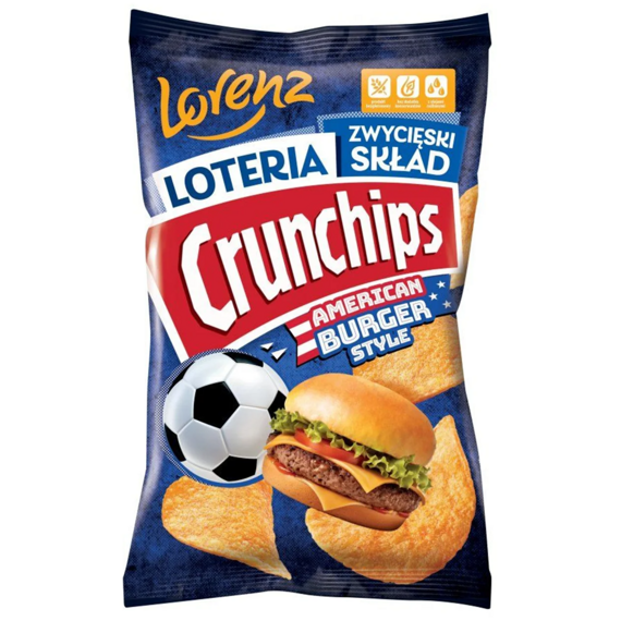 Crunchips PL American Burger Hamburger-Flavored Potato Chips 130 g