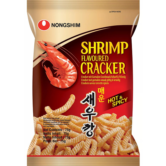 Nongshim pálivé krekry s příchutí krevet 75 g