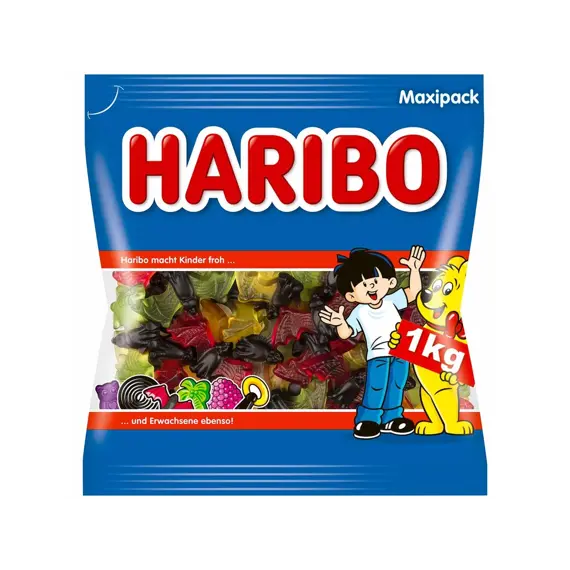 Haribo DE Vampire želé s příchutí ovoce a lékořicové bonbóny 1 kg