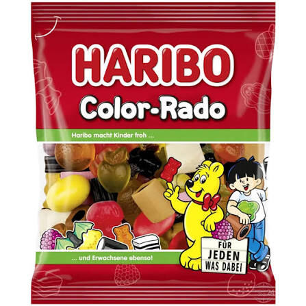 Haribo DE Color-Rado želé s příchutí ovoce a lékořicové bonbóny 175 g