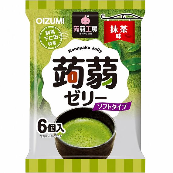 Oizumi JAP nízkokalorické konjakové želé s příchutí matcha 6pack 106 g