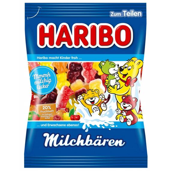 Haribo DE Milchbären Fruit-and-Milk-Flavored Bears 160 g
