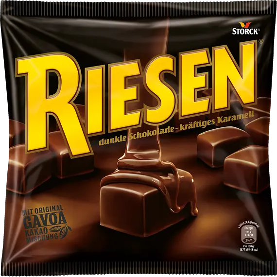 Storck DE Riesen čokoládové karamelky v hořké čokoládě 231 g