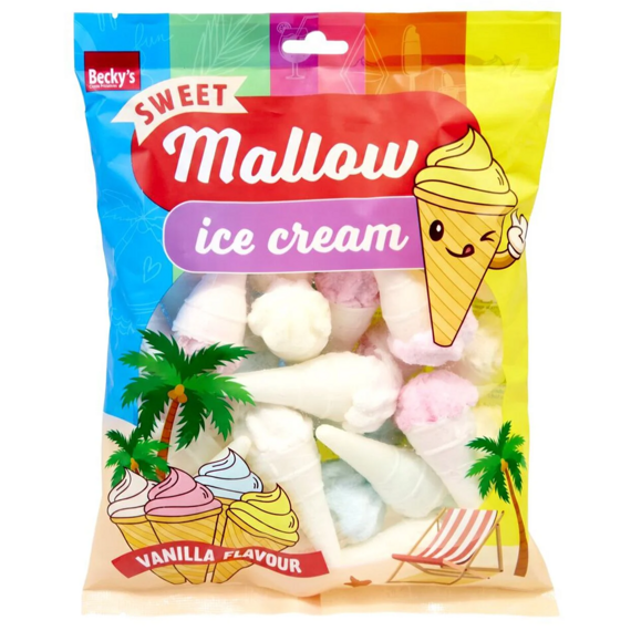 Becky's marshmallows ve tvaru zmrzlinek s vanilkovou příchutí 135 g
