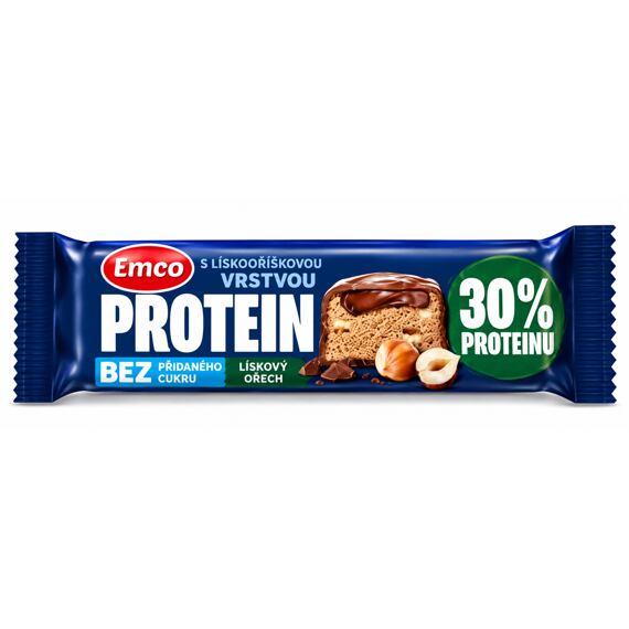 Emco CZ Proteinová tyčinka s náplní lískový oříšek 45 g
