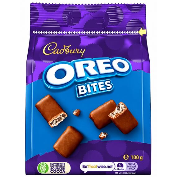 Cadbury Oreo Bites kousky z mléčné čokolády s náplní s příchutí Oreo 100 g