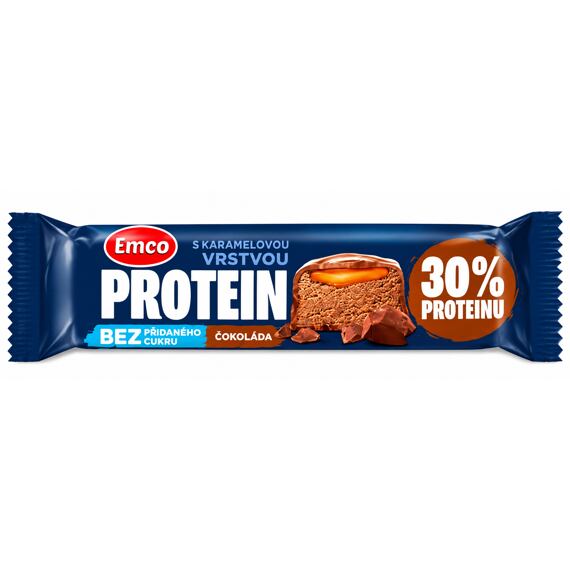 Emco CZ Proteinová tyčinka s náplní čokoláda a karamel 45 g