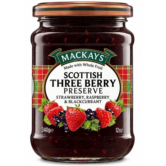 Mackays Scottish three berry preserve 340 g