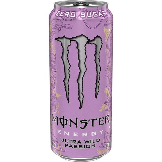 Monster USA Ultra Wild Passion energetický nápoj bez cukru s příchutí maracuji s citrusy 473 ml US