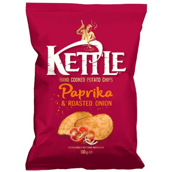 Kettle chips with paprika and roasted onion flavor 130 g