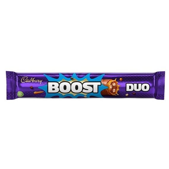Cadbury Boost Duo čokoládové tyčinky s příchutí karamelu s křupinkami 63 g
