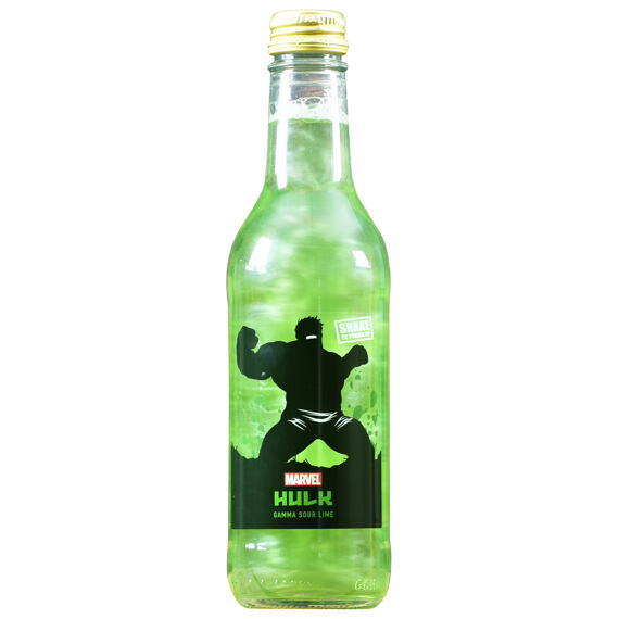 Marvel Hulk třpytivý nápoj s příchutí kyselé limetky bez cukru 330 ml