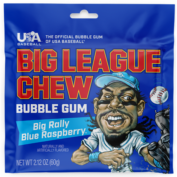 Big League Chew trhaná žvýkačka s příchutí modré maliny 60 g
