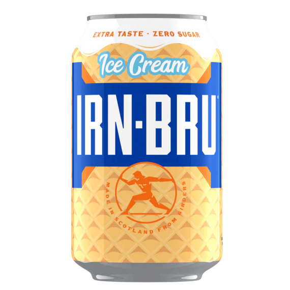 Irn Bru Xtra Ice Cream sycený nápoj bez cukru s příchutí zmrzliny 330 ml