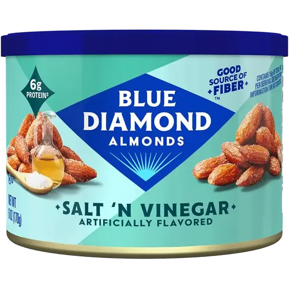 Blue Diamond mandle s příchutí soli a octa 170 g