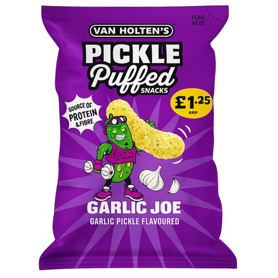 Van Holten's Garlic Joe  křupky z červené čočky a kukuřice s česnek. okurko. příchutí 50 g