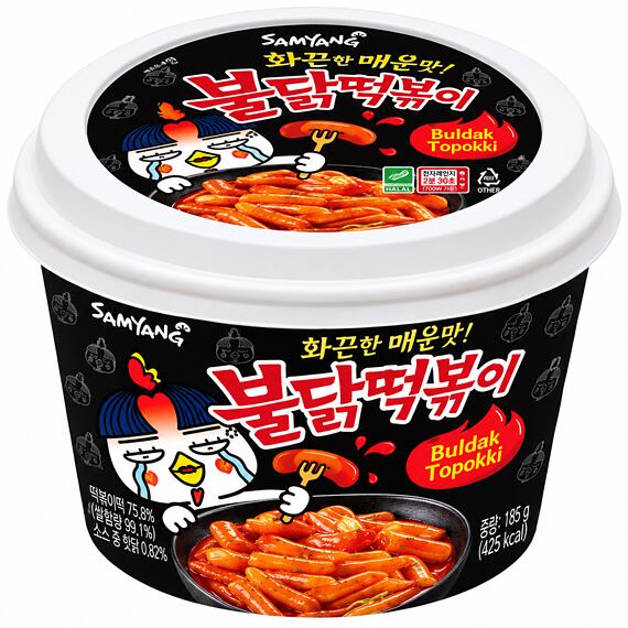Samyang Buldak Original Topokki s příchutí pálivého kuřete 185 g