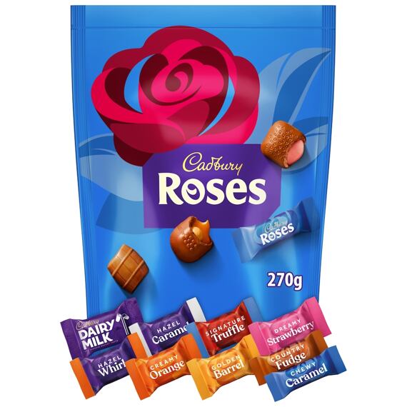 Cadbury Roses výběr čokoládových bonbonů 270 g