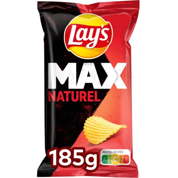 Lay's NL Max bramborové nesolené chipsy 185 g
