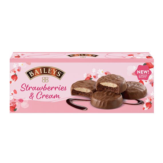 Bailey's sušenky s krémovou náplní s příchutí irského likéru a jahody 128 g