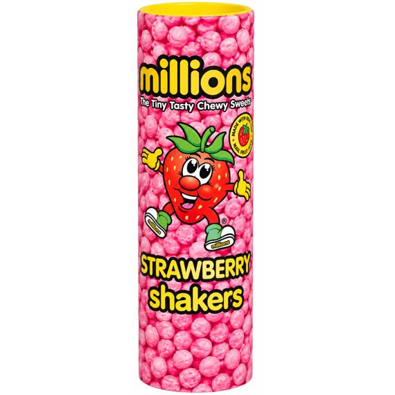 Millions Shakers bonbonky s jahodovou příchutí 82 g