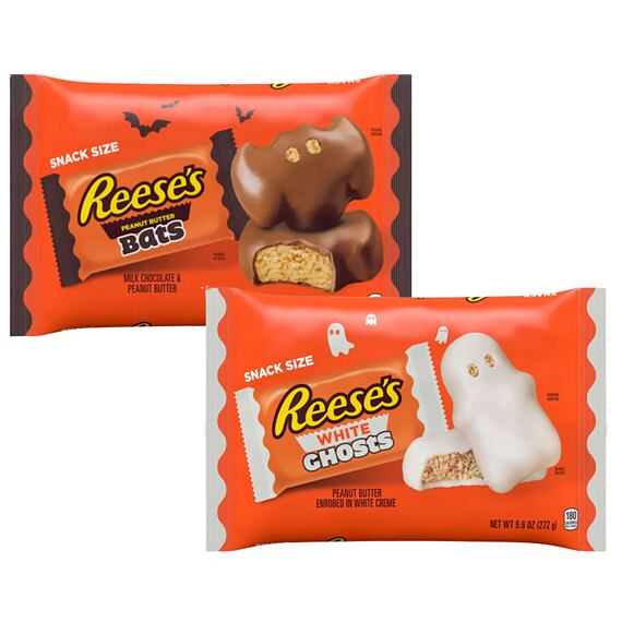 Reese's netopýři z mléčné čokolády + Reese's duchové z bílé čokolády