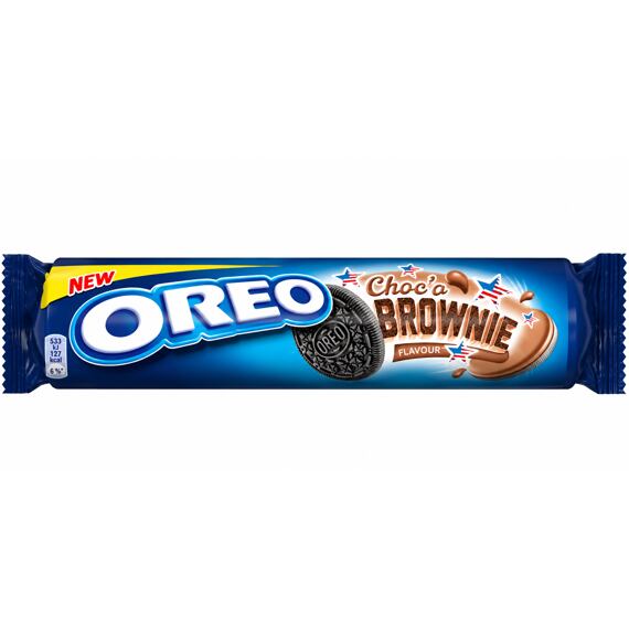 Oreo EU Brownie sušenky s náplní s příchutí kakaa 154 g