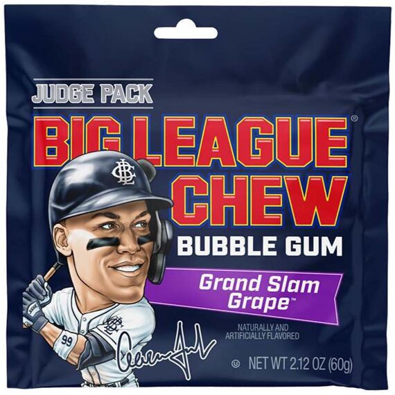 Big League Grand Slam trhaná žvýkačka s hroznovou příchutí 60 g