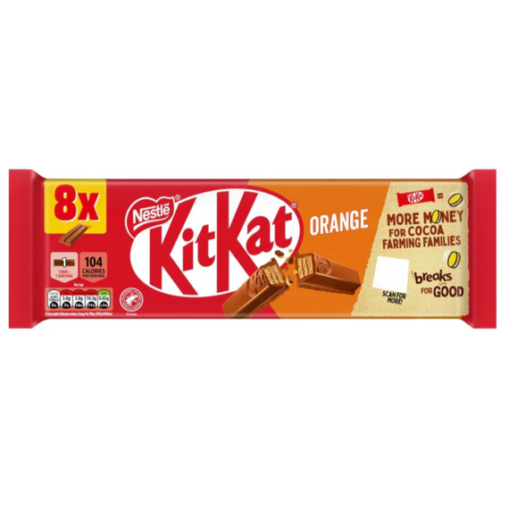 KitKat chocolate bars with orange flavour 8 x 20,7 g