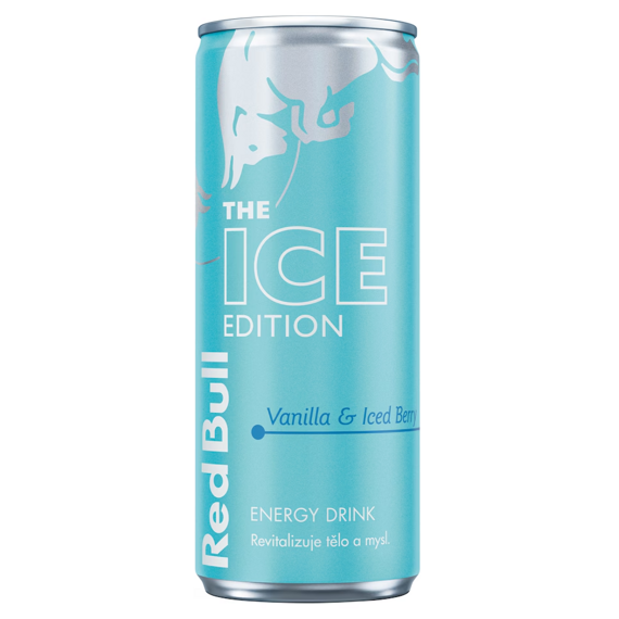 Red Bull CZ ICE sycený energetický nápoj s příchutí Vanilla and Iced Berry 250 ml