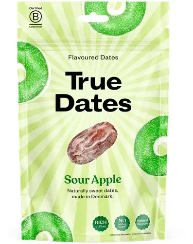 True Dates datle s příchutí kyselých jablečných bonbónů 100 g