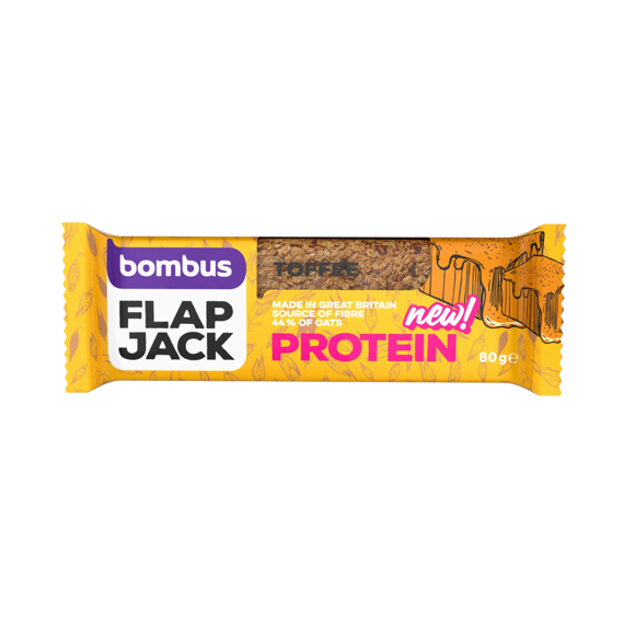 Bombus CZ Flapjack pečená ovesná tyčinka s proteinem s příchutí karamelu 80 g