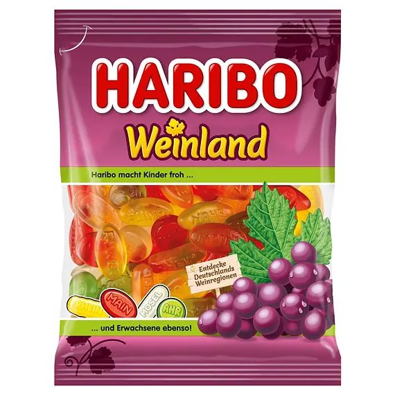 Haribo DE Weinland želé s ovocnou a bylinnou příchutí 175 g