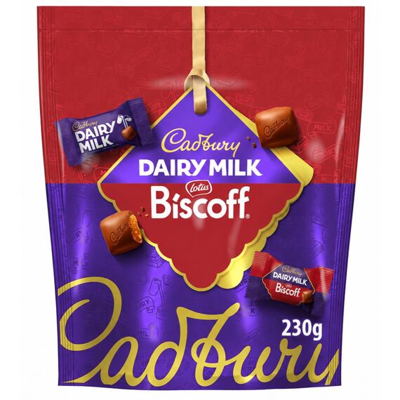 Cadbury bonbony z mléčné čokolády se sušenkovou náplní Lotus Biscoff 230 g
