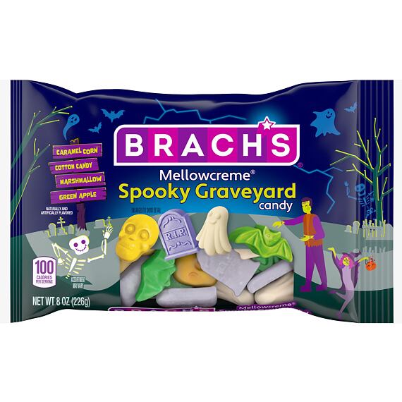 Brach's US Halloween Candy Corn fondánové bonbóny ve tvaru náhrobků 226 g
