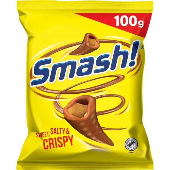 SMASH! kukuřičné křupky obalené v mléčné čokoládě 100 g