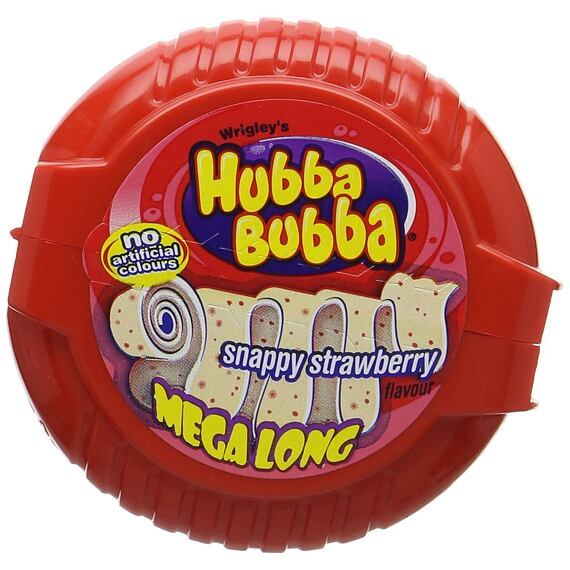 Hubba Bubba Mega Long žvýkačka příchuť Jahoda 56 g