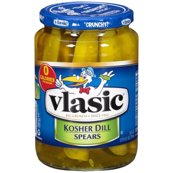 Vlasic Kosher Pickled Cucumbers in Dill Brine, 710 ml