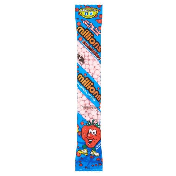 Millions žvýkací bonbonky s příchutí jahody 55 g