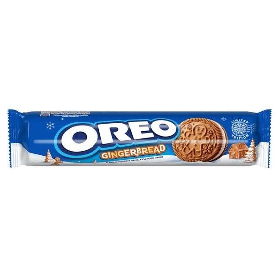 Oreo sušenky s perníkovou příchutí s vanilkovou náplní 154 g