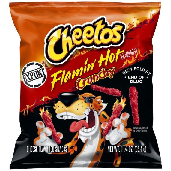 Cheetos USA Crunchy Flamin' Hot pálivé křupky se sýrovou příchutí 35,4 g