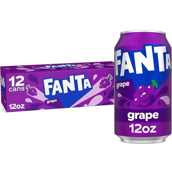 Fanta sycený nápoj s příchutí hroznu 355 ml Celé balení 12 ks