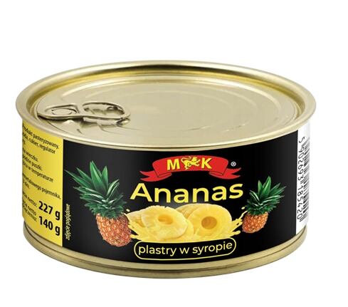 MK Ananas plátky ve sladkém nálevu 227 g