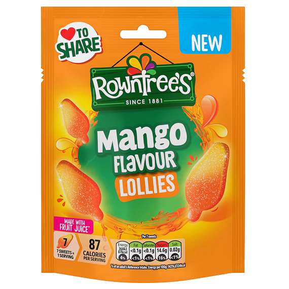 Rowntree's želatinové bonbony ve tvaru zmrzlinek s mangovou příchutí 130 g