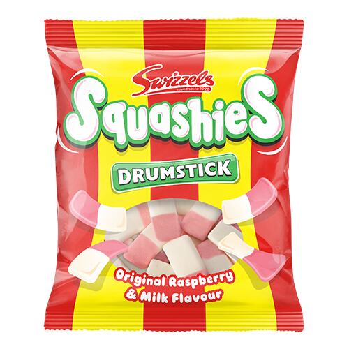Swizzels Squashies pěnové bonbonky s příchutí maliny a smetany 120 g