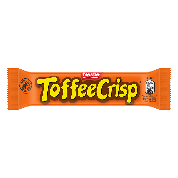 Nestlé Toffee Crisp čokoládová tyčinka s příchutí karamelu a kousky cereálií 38 g