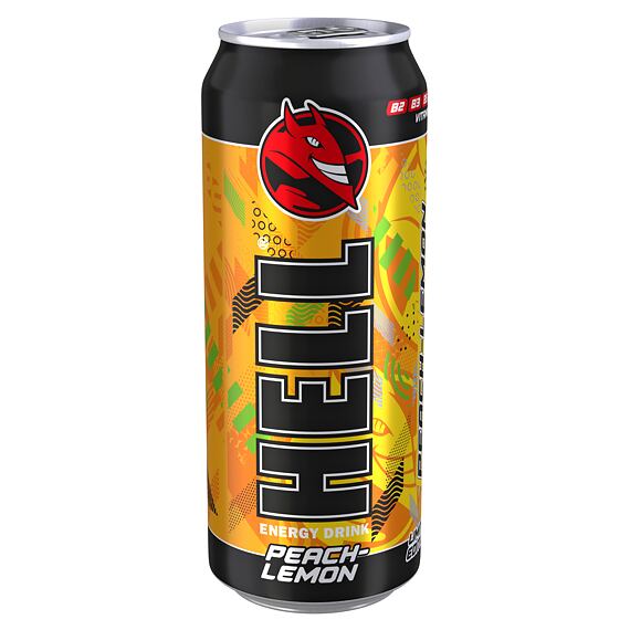 Hell EU Energetický nápoj s příchutí broskve a citronu 500 ml