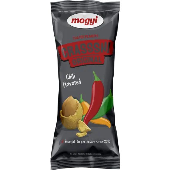 Mogyi EU Crasssh! křupavé arašídy v těstíčku s příchutí chilli 60 g